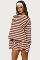 Blanchy Striped Long Sleeve Top