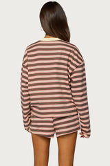 Blanchy Striped Long Sleeve Top