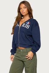 Paris Zip Up Hoodie