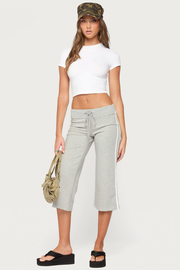 Zanele Side Stripe Capri Sweatpants