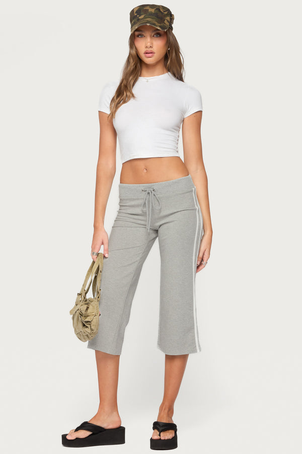 Zanele Side Stripe Capri Sweatpants