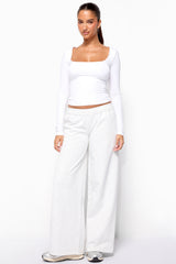 Jeana Scoop Neck Long Sleeve Top