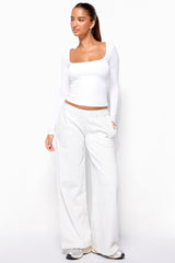 Jeana Scoop Neck Long Sleeve Top
