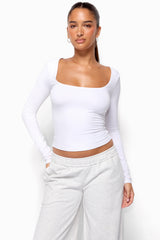 Jeana Scoop Neck Long Sleeve Top
