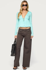 Gelia Long Sleeve Babydoll Top
