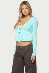 Gelia Long Sleeve Babydoll Top