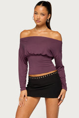 Jaze Off Shoulder Long Sleeve Top