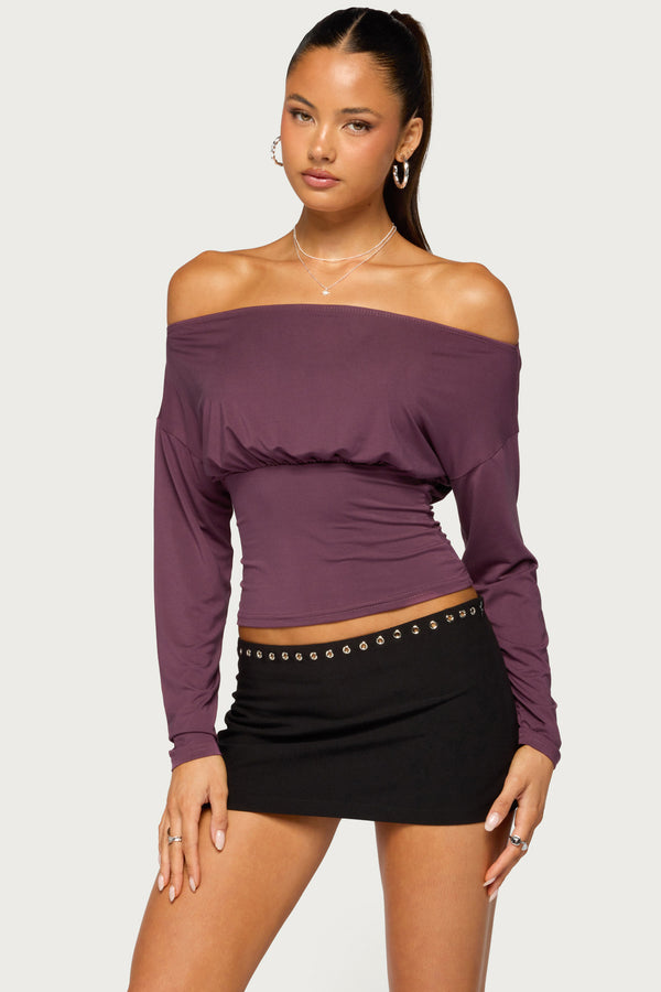 Jaze Off Shoulder Long Sleeve Top