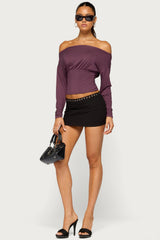 Jaze Off Shoulder Long Sleeve Top