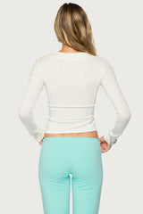 Sali Long Sleeve V Neck Top