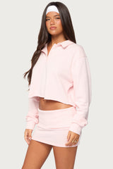 Cello Cropped Polo Sweatshirt