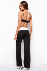 Reyna Contrast Foldover Pants