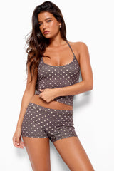 Lisah Polka Dot Halter Top