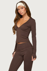Seana Long Sleeve V Neck Top