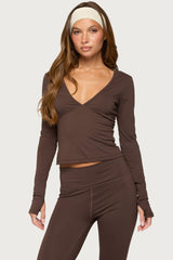 Seana Long Sleeve V Neck Top