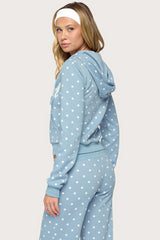Dilly Polka Dot Waffle Hoodie