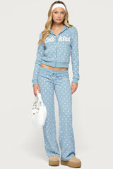 Dilly Polka Dot Waffle Pants