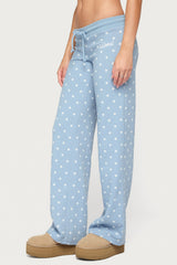 Dilly Polka Dot Waffle Pants