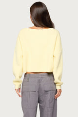 Aima V Neck Ribbed Knit Sweater