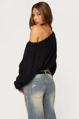 Gella Long Sleeve Knit Crop Top