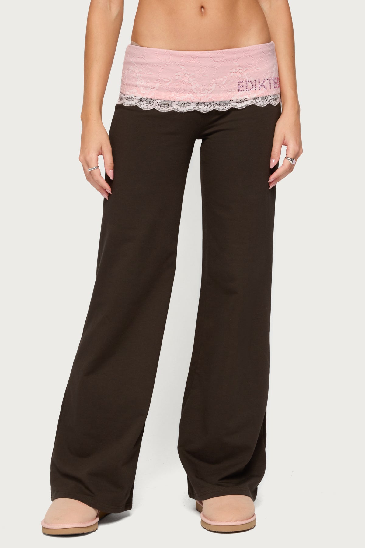 Chrissie Lacey Contrast Foldover Pants