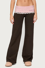 Chrissie Lacey Contrast Foldover Pants