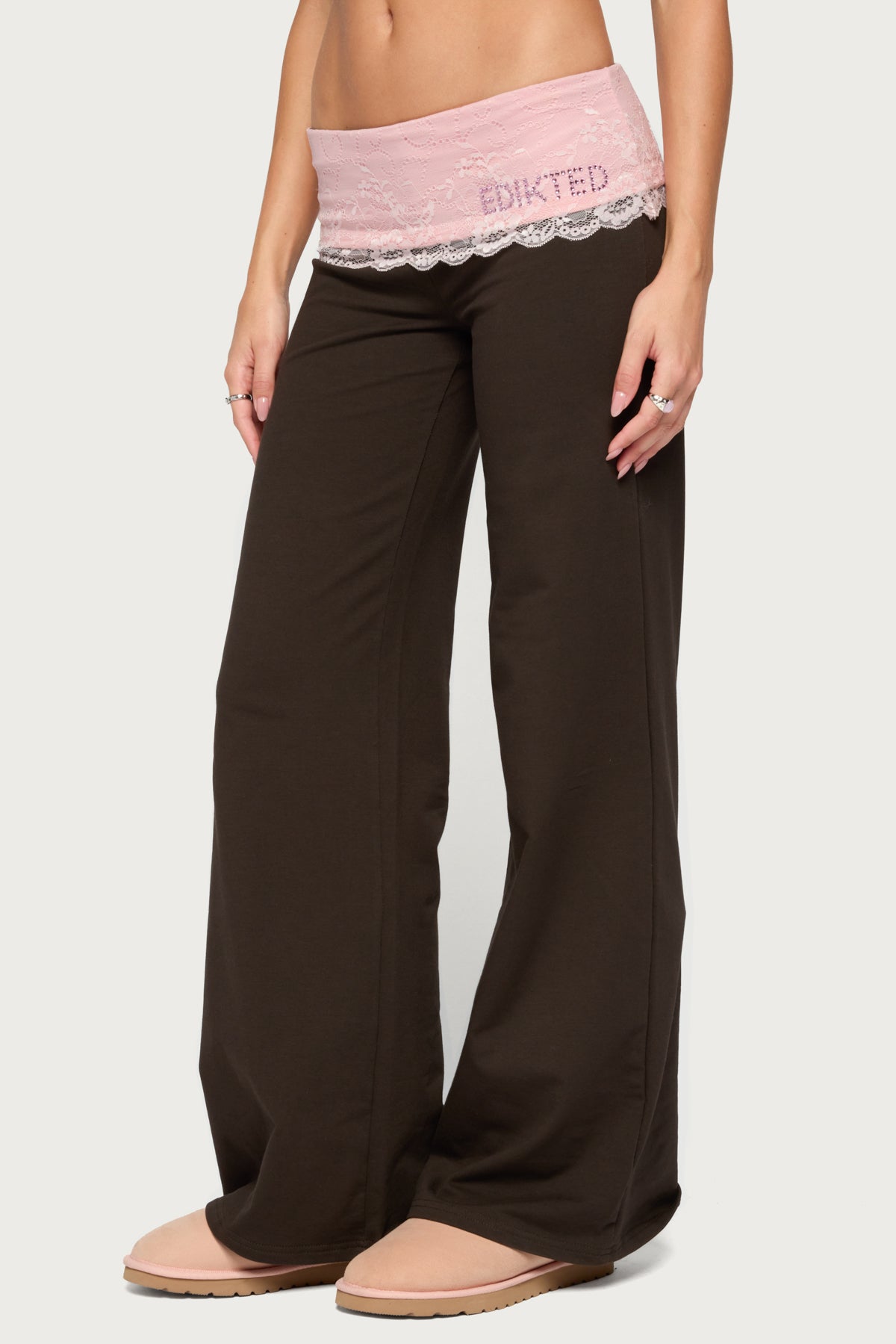Chrissie Lacey Contrast Foldover Pants