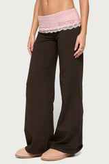 Chrissie Lacey Contrast Foldover Pants