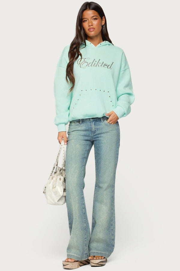 Edikted Rockstar Studded Hoodie