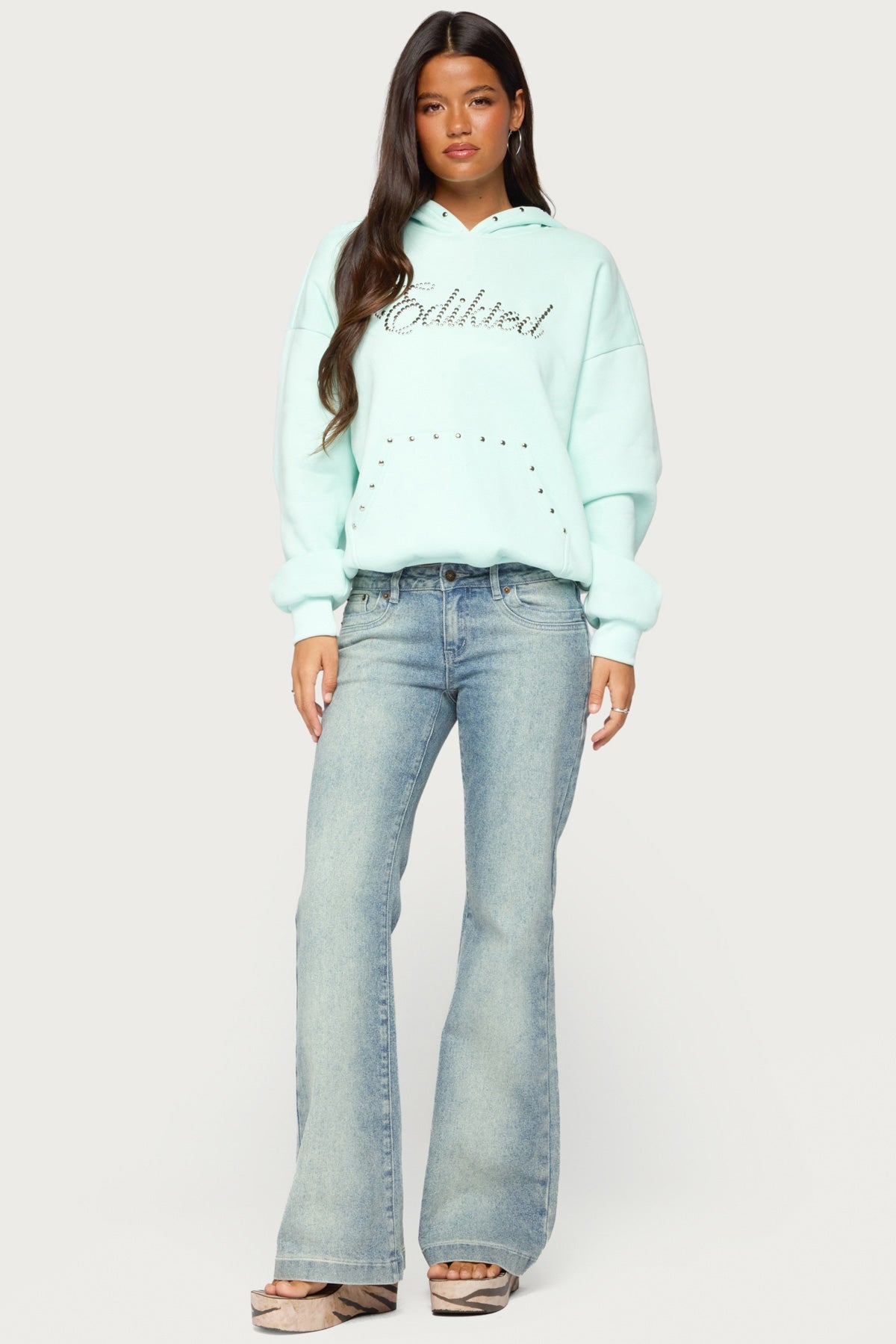 Edikted Rockstar Studded Hoodie