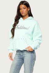 Edikted Rockstar Studded Hoodie