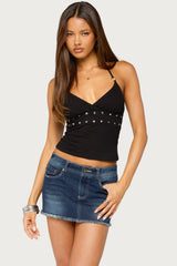 Kairy Studded Halter Top