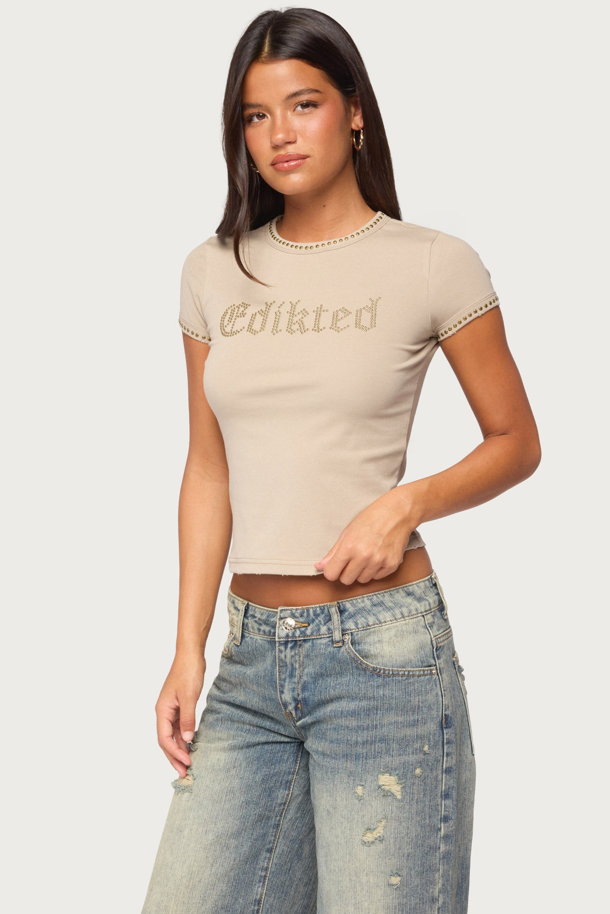 Edikted Studded T Shirt