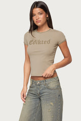 Edikted Studded T Shirt