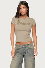 Edikted Studded T Shirt