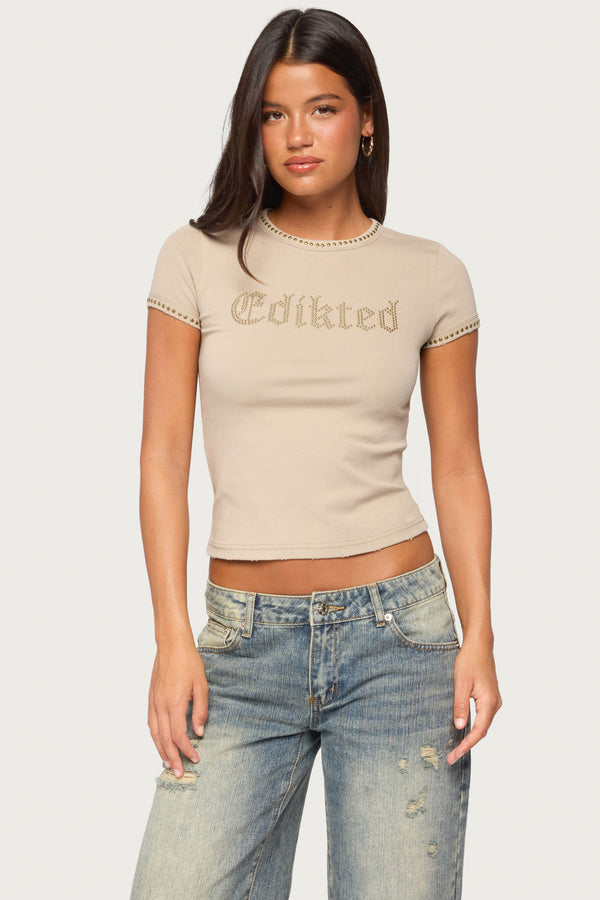 Edikted Studded T Shirt