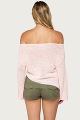 Deja Knit Off Shoulder Asymmetric Top
