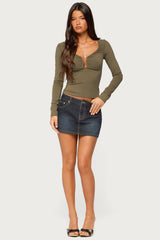 Blyss Curved U Long Sleeve Top