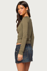 Blyss Curved U Long Sleeve Top