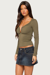Blyss Curved U Long Sleeve Top