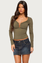 Blyss Curved U Long Sleeve Top