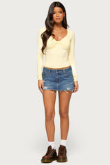 Manka Twisted Long Sleeve Top