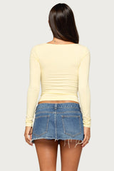 Manka Twisted Long Sleeve Top