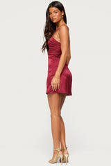 Taira Satin Effect Mini Dress
