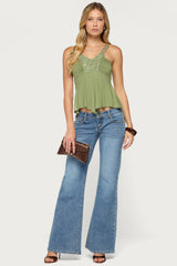 Rania Sequin Butterfly Handkerchief Top
