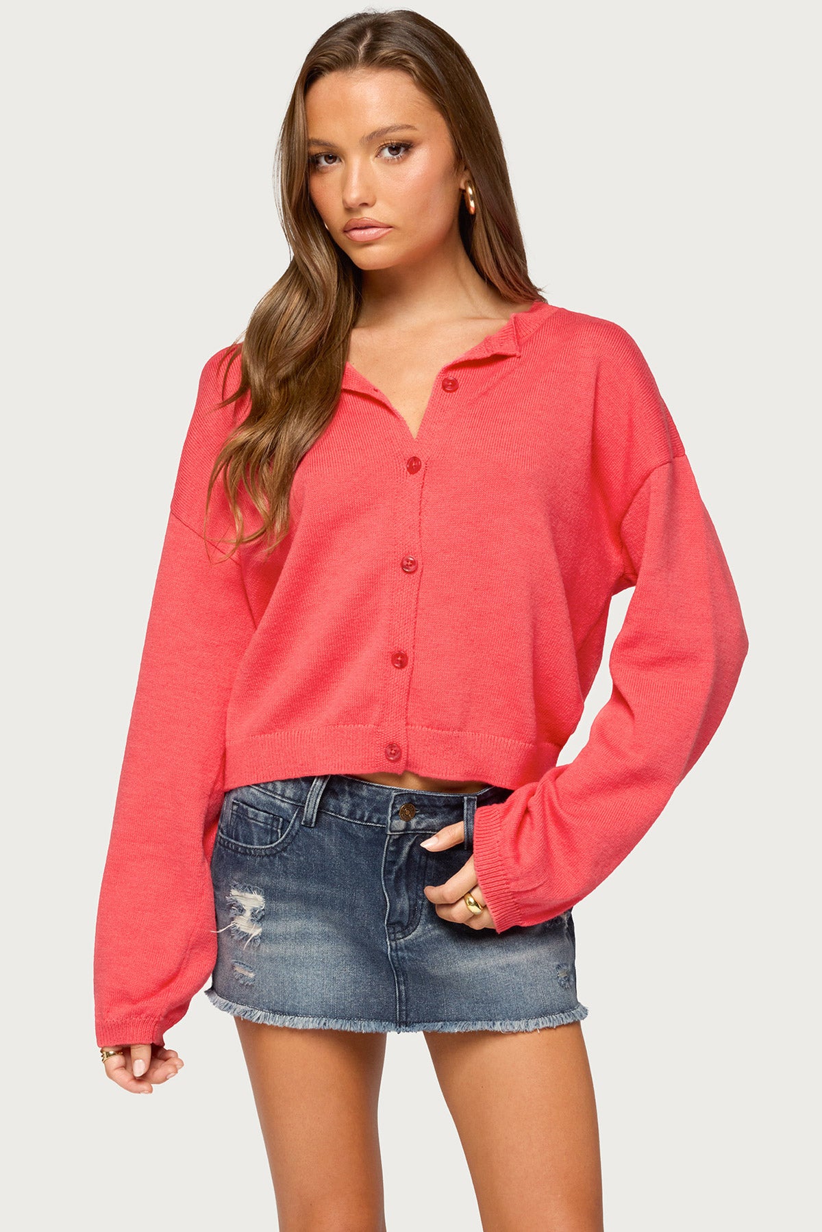 Fion Buttoned Knit Cardigan