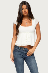 Maitha Square Neck Babydoll Top