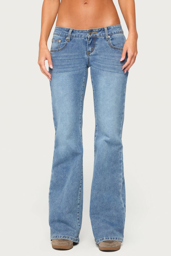 Girla Low Rise Wide Leg Jeans