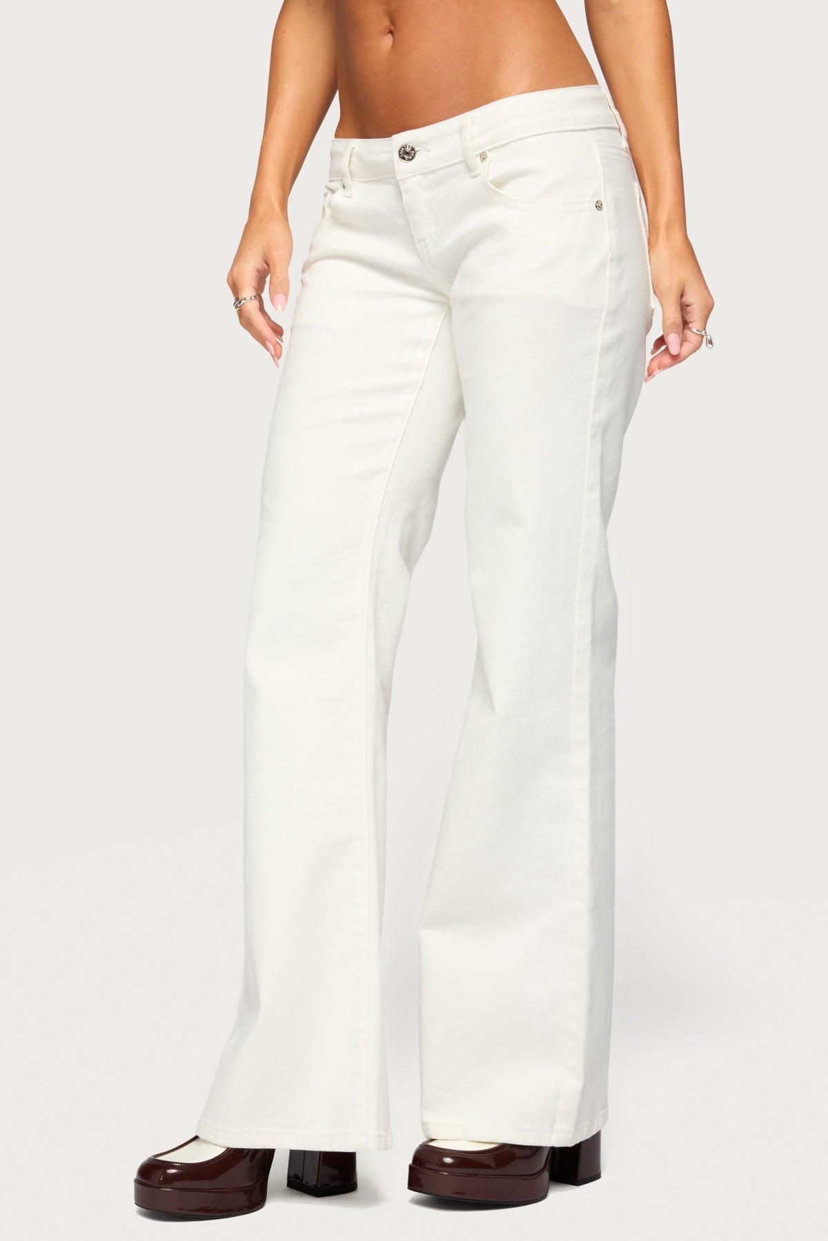 Girla Low Rise Wide Leg Jeans