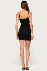 Coco Belt Textured Knit Mini Dress